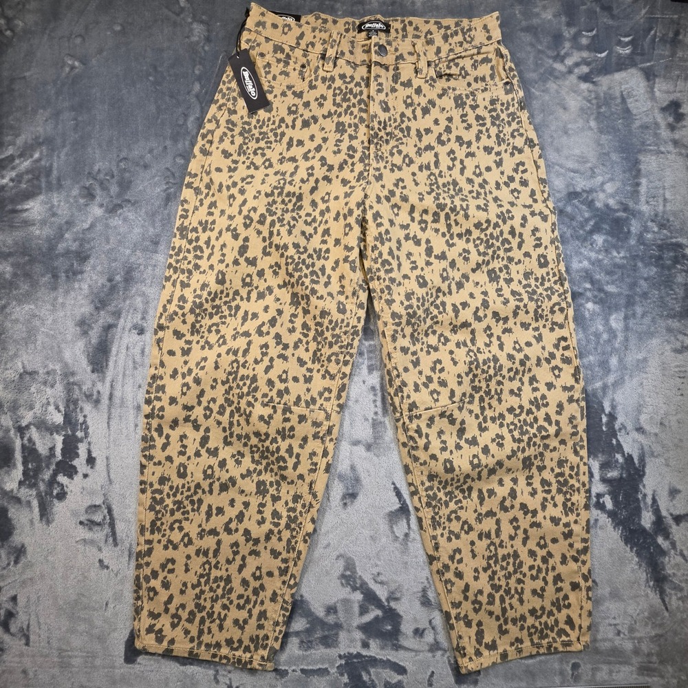 Buffalo Jeans Women 6 Leopard Print High Rise Straight Leg Denim Pants SLC0060